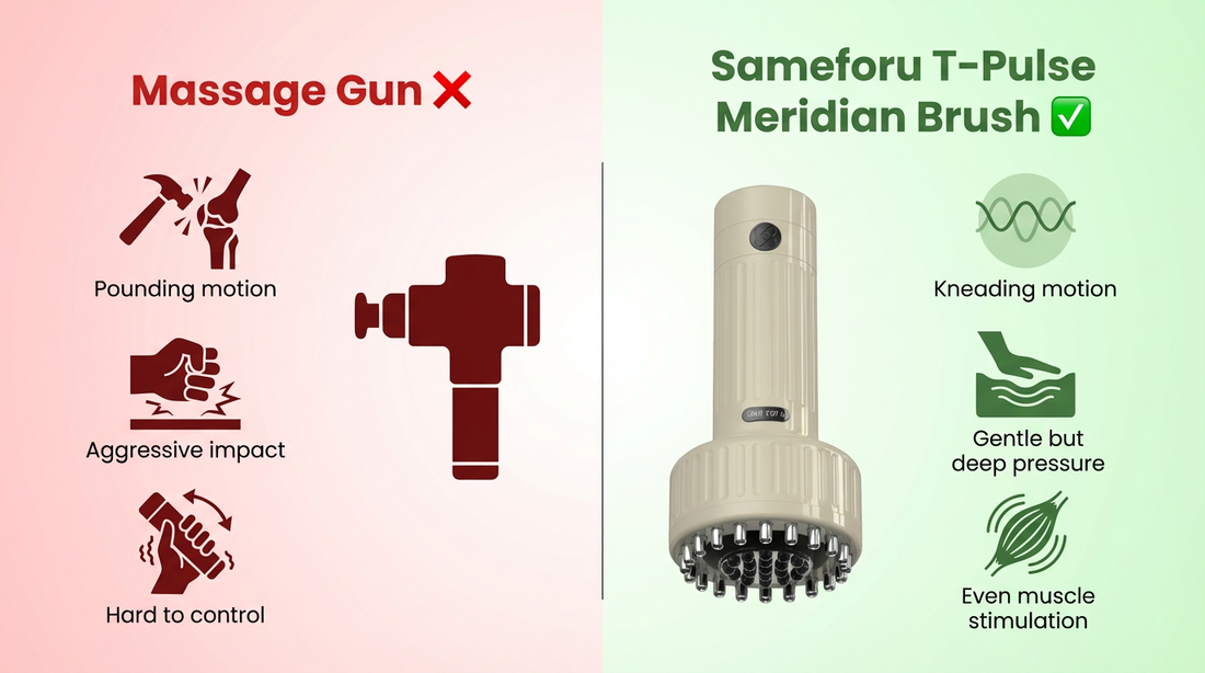 Massage Gun vs Meridian Brush: Which One Actually Works Better?